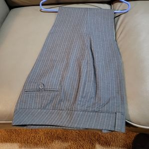 Grey w/blue strips slack